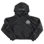 77 Studios Black Nylon Hoodie (1)