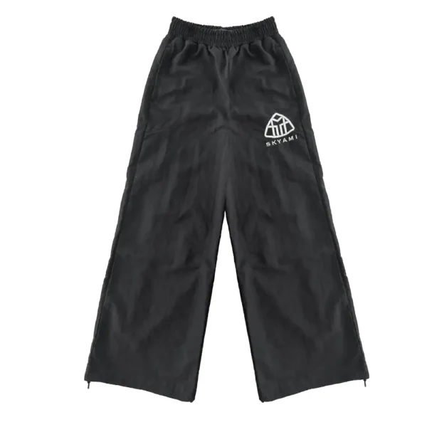 77 Studios Black Nylon Sweatpants (1)