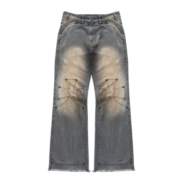 77 Studios Double Knee Denim Jeans (1)