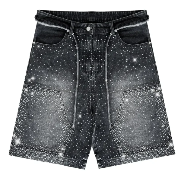 77 Studios “Pop Star” Jorts Black
