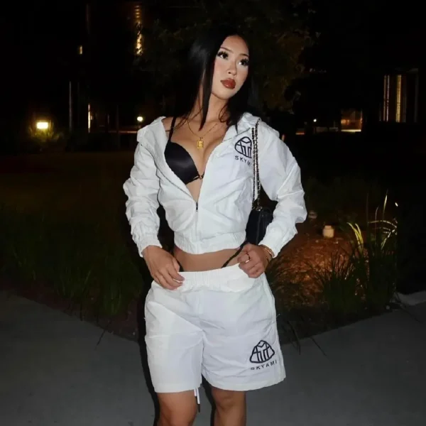 77 Studios White Nylon Hoodie (4)