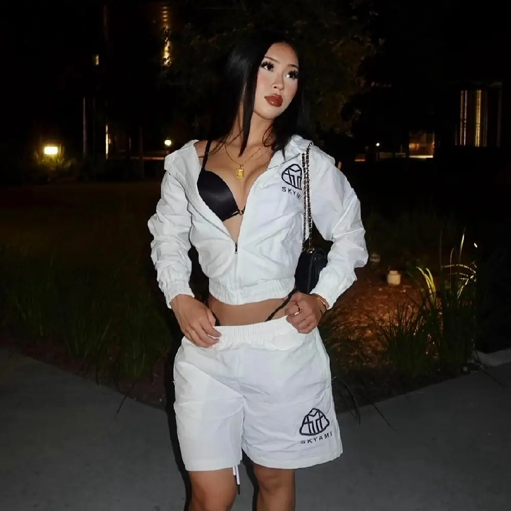 77 Studios White Nylon Hoodie (4)