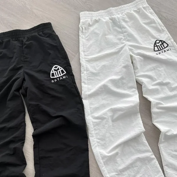 77 Studios White Nylon Sweatpants (3)